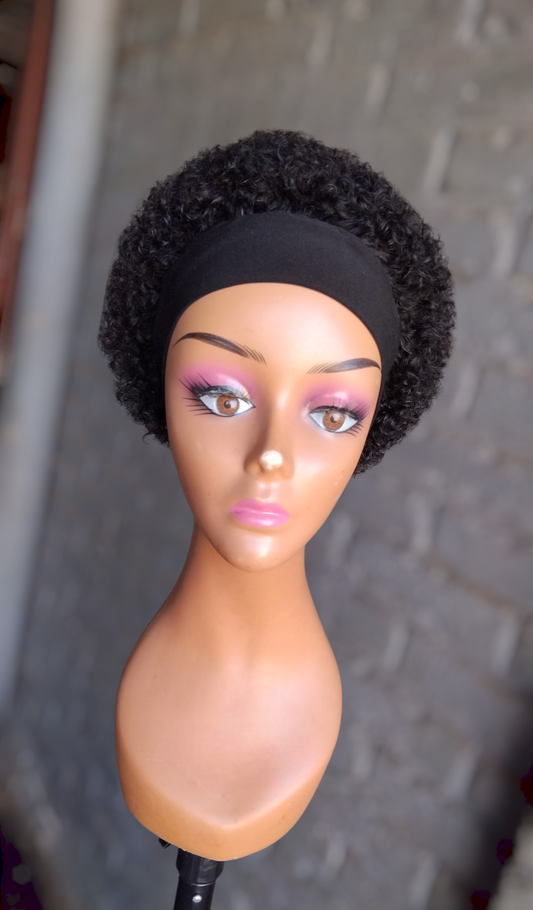 Afro Curly Headband Wig