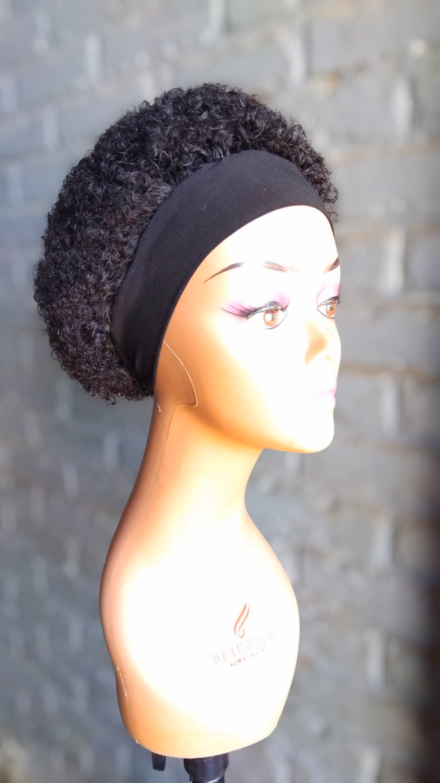 Afro Curly Headband Wig